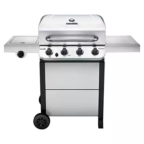 Char-Broil Performance Series Convective 4-Burner with Side Burner Cart Propane Gas Stainless Steel Grill 463377319